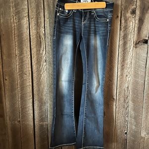 Daytrip Virgo Bootcut Jeans Women’s Size 24R Dark Wash Denim Buckle